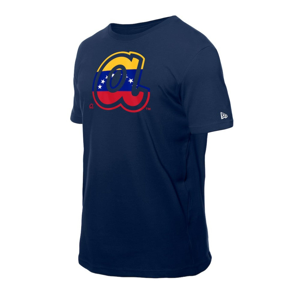 Navy Atlanta Braves New Era Venezuelan Flag Logo T-Shirt