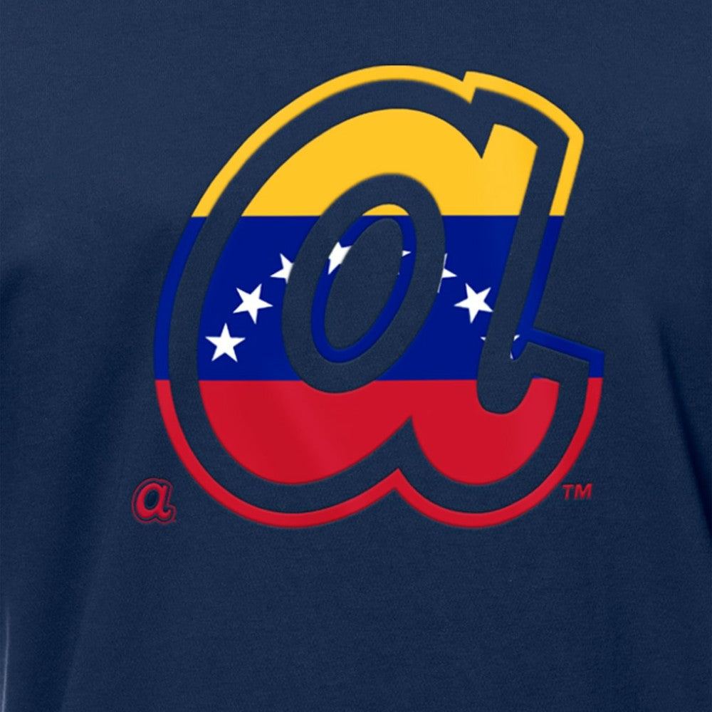 Navy Atlanta Braves New Era Venezuelan Flag Logo T-Shirt