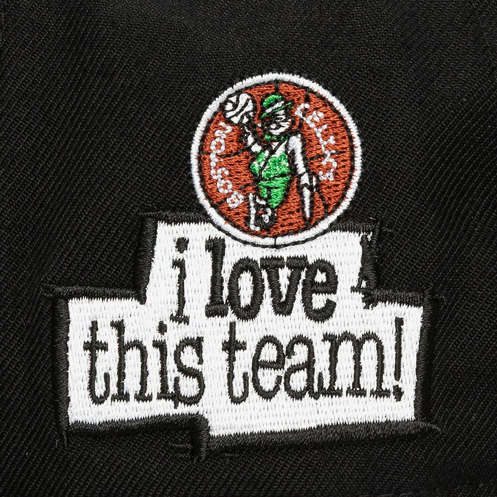 Mitchell & Ness Boston Celtics x Just Don I Love This Team Snakeskin Strapback Hat