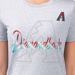 Heather Gray Arizona Diamondbacks G-III 4Her by Carl Banks Women's Super-Slim Fit Lightweight Shadow Logo Graphic T-Shirt