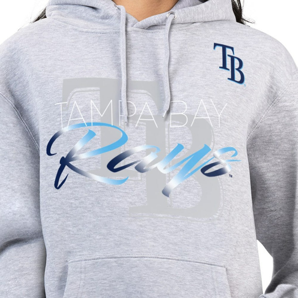 Heather Gray Tampa Bay Rays G-III 4Her by Carl Banks Women's Shadow Logo Graphic Pullover Hoodie