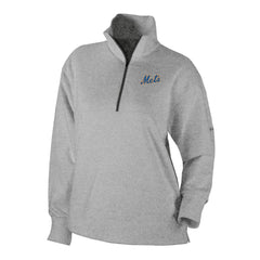 Gray New York Mets Columbia Women's Birchwood Hills Quarter-Zip Pullover