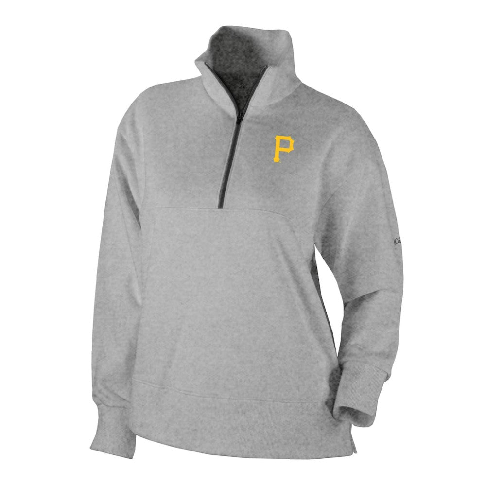Gray Pittsburgh Pirates Columbia Women's Birchwood Hills Quarter-Zip Pullover
