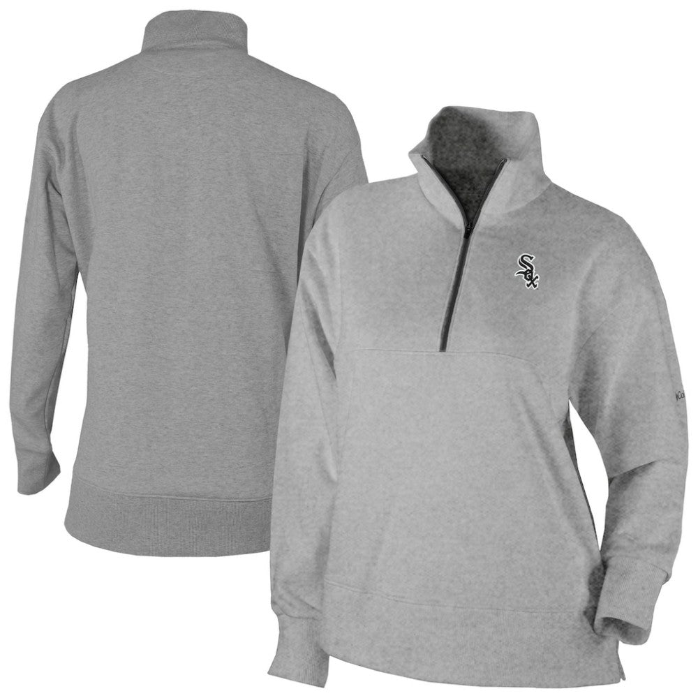 Gray Chicago White Sox Columbia Women's Birchwood Hills Quarter-Zip Pullover