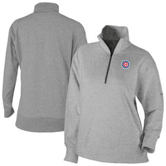 Gray Chicago Cubs Columbia Women's Birchwood Hills Quarter-Zip Pullover