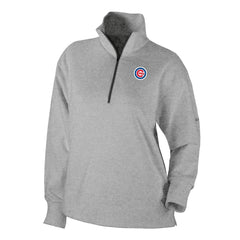 Gray Chicago Cubs Columbia Women's Birchwood Hills Quarter-Zip Pullover