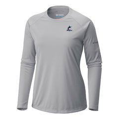 Gray Miami Marlins Columbia Tidal Tee II Long Sleeve T-Shirt