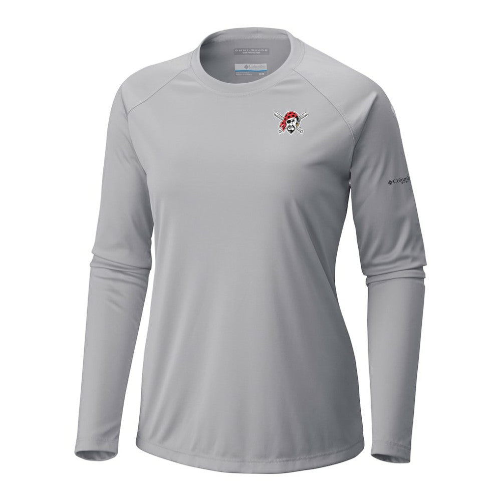 Gray Pittsburgh Pirates Columbia Tidal Tee II Long Sleeve T-Shirt