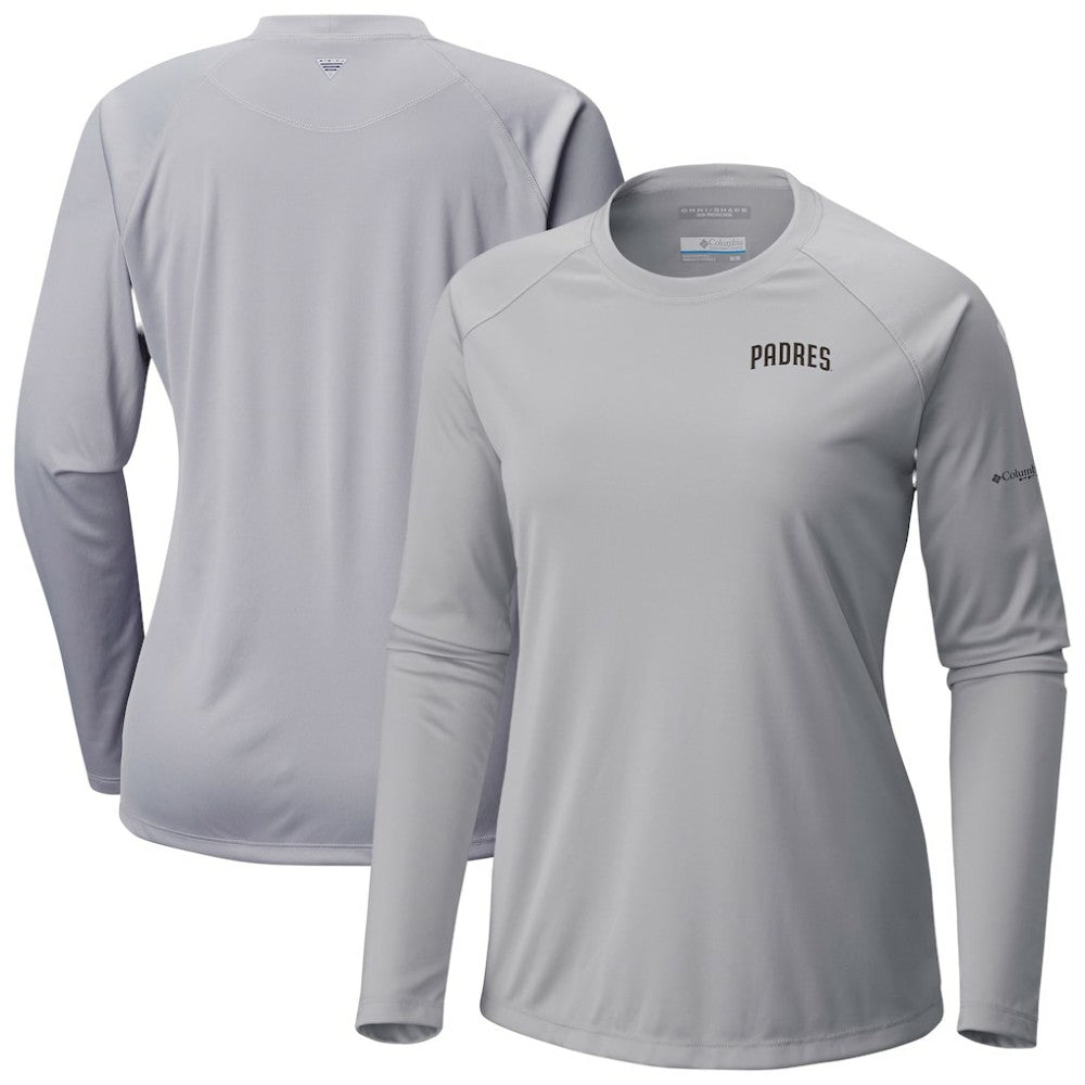 Gray San Diego Padres Columbia Tidal Tee II Long Sleeve T-Shirt
