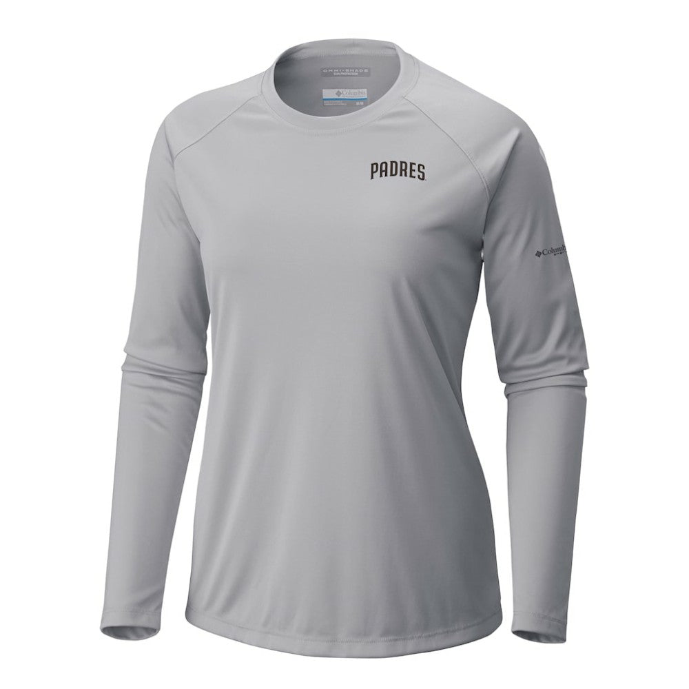 Gray San Diego Padres Columbia Tidal Tee II Long Sleeve T-Shirt