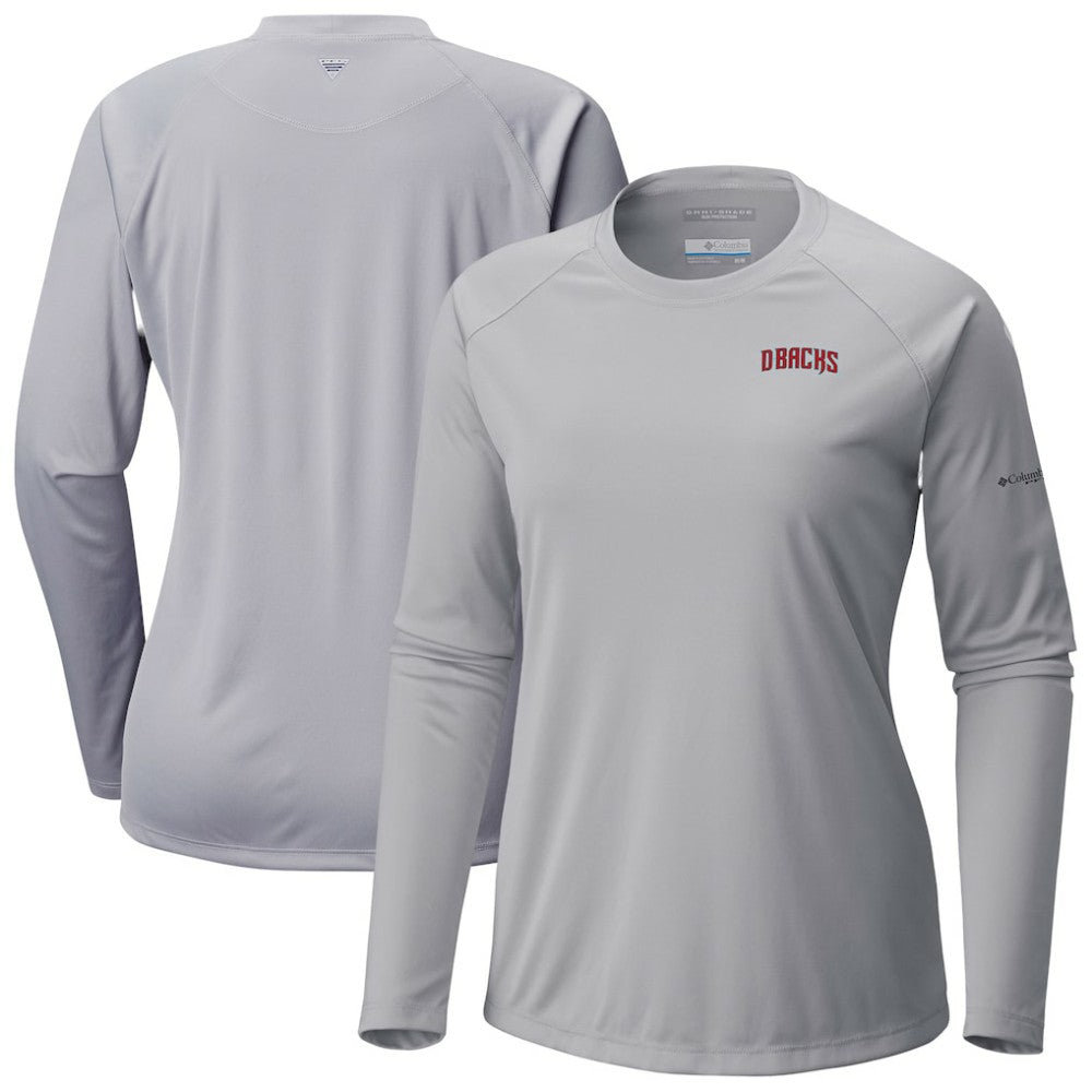 Gray Arizona Diamondbacks Columbia Tidal Tee II Long Sleeve T-Shirt