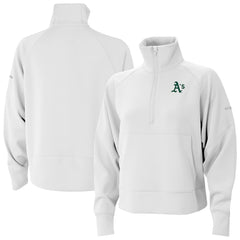 White Athletics Columbia Women's Wickhams Hills Raglan Omni-Wick Quarter-Zip Pullover