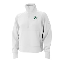 White Athletics Columbia Women's Wickhams Hills Raglan Omni-Wick Quarter-Zip Pullover