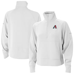 White Arizona Diamondbacks Columbia Women's Wickhams Hills Raglan Omni-Wick Quarter-Zip Pullover
