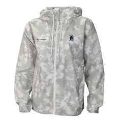 Gray/White Detroit Tigers Columbia Women's Flash Challenger Full-Zip Hoodie Windbreaker Jacket