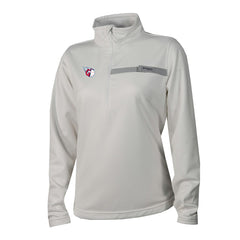 White Cleveland Guardians Columbia Women's Skiff Guide Fleece Half-Zip Pullover Jacket