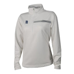 White Detroit Tigers Columbia Women's Skiff Guide Fleece Half-Zip Pullover Jacket