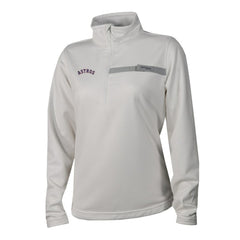 White Houston Astros Columbia Women's Skiff Guide Fleece Half-Zip Pullover Jacket