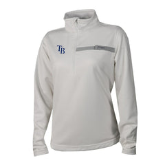 White Tampa Bay Rays Columbia Women's Skiff Guide Fleece Half-Zip Pullover Jacket
