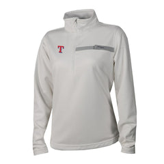 White Texas Rangers Columbia Women's Skiff Guide Fleece Half-Zip Pullover Jacket