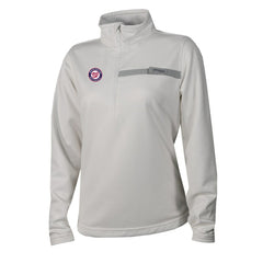 White Washington Nationals Columbia Women's Skiff Guide Fleece Half-Zip Pullover Jacket
