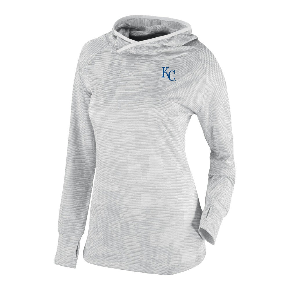 White Kansas City Royals Columbia Women's Omni-Wick Sunday Ball Raglan Pullover Hoodie