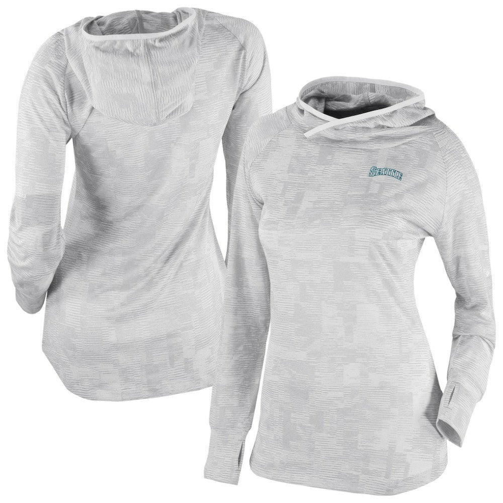 White Seattle Mariners Columbia Women's Omni-Wick Sunday Ball Raglan Pullover Hoodie