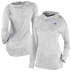 White Toronto Blue Jays Columbia Women's Omni-Wick Sunday Ball Raglan Pullover Hoodie