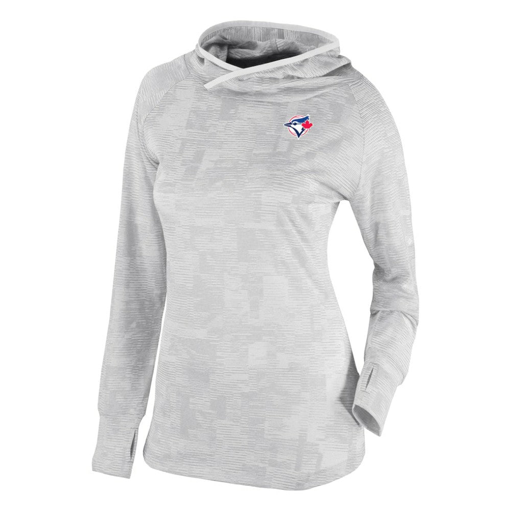 White Toronto Blue Jays Columbia Women's Omni-Wick Sunday Ball Raglan Pullover Hoodie