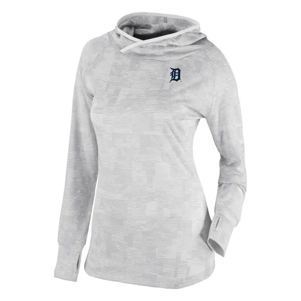 White Detroit Tigers Columbia Women's Omni-Wick Sunday Ball Raglan Pullover Hoodie