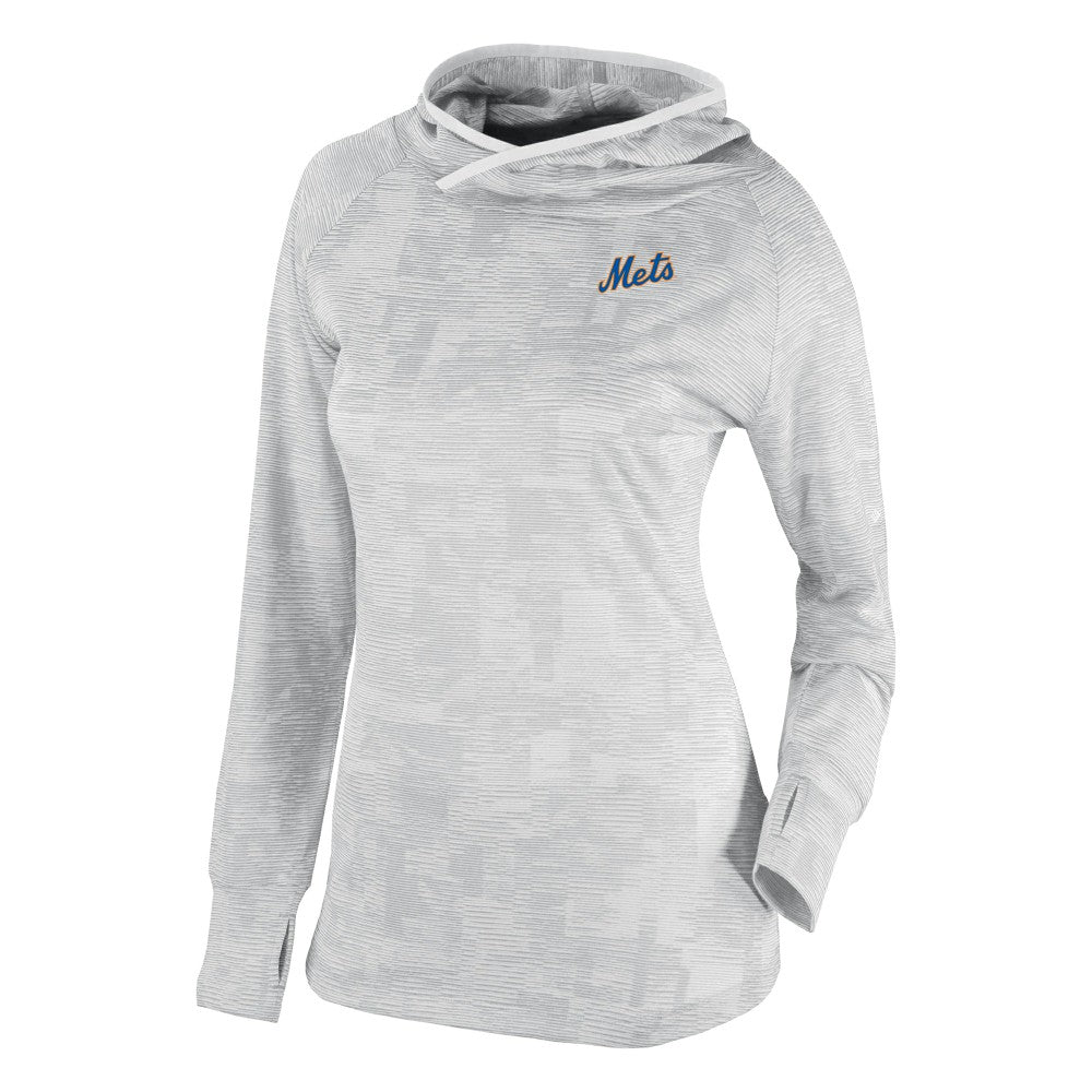 White New York Mets Columbia Women's Omni-Wick Sunday Ball Raglan Pullover Hoodie