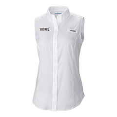 White San Diego Padres Columbia Women's Tamiami Sleeveless Shirt