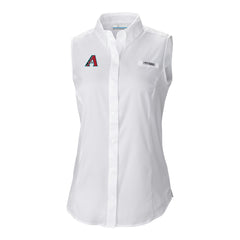 White Arizona Diamondbacks Columbia Women's Tamiami Sleeveless Shirt