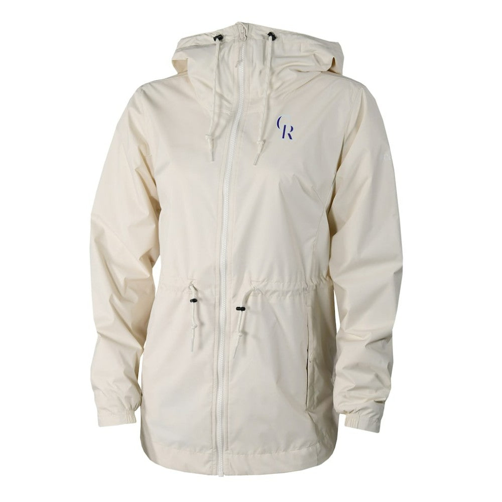 Cream Colorado Rockies Columbia Women's Lily Park Full-Zip Rain Jacket