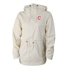 Cream Chicago Cubs Columbia Women's Lily Park Full-Zip Rain Jacket