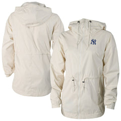 Cream New York Yankees Columbia Women's Lily Park Full-Zip Rain Jacket