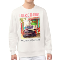 Cream Miami Marlins Margaritaville License to Chill Fleece Sweatshirt