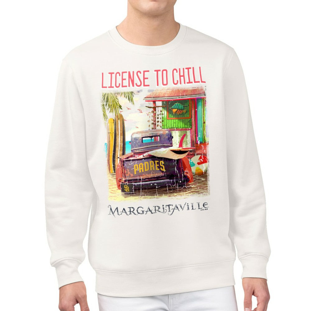 Cream San Diego Padres Margaritaville License to Chill Fleece Sweatshirt