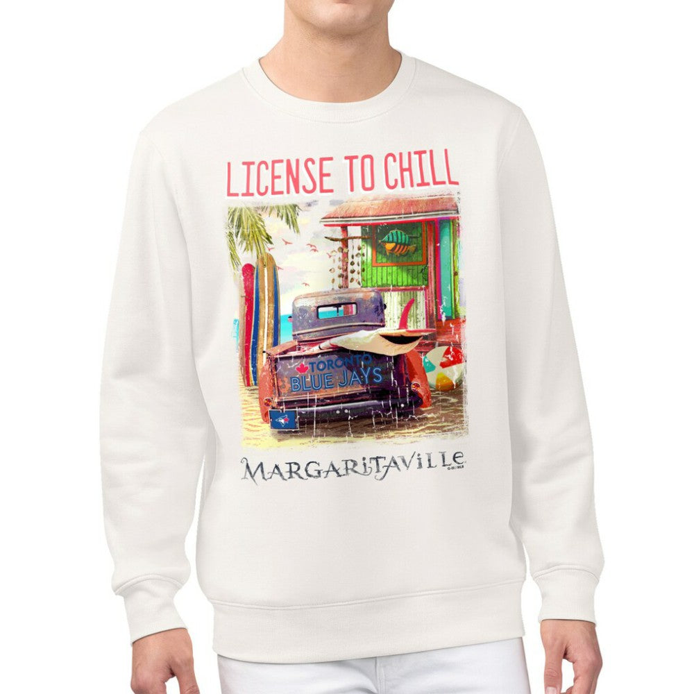 Cream Toronto Blue Jays Margaritaville License to Chill Fleece Sweatshirt