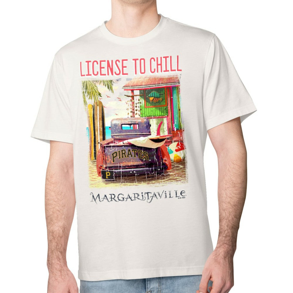 Cream Pittsburgh Pirates Margaritaville License to Chill T-Shirt