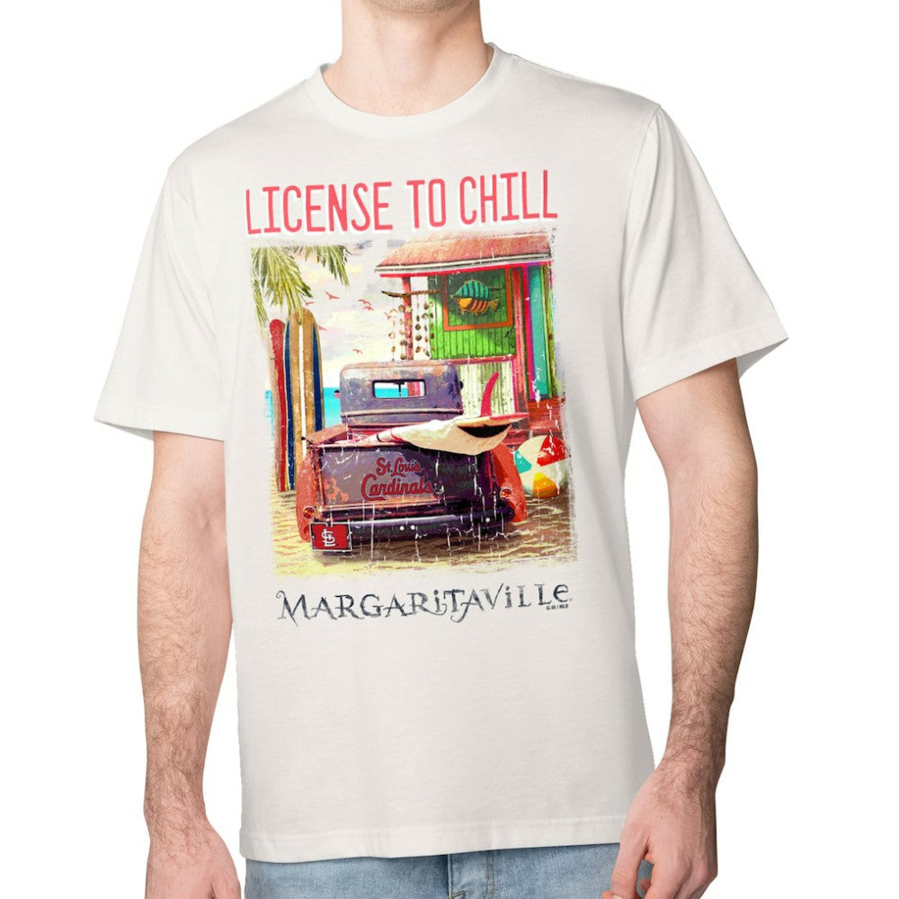 Cream St. Louis Cardinals Margaritaville License to Chill T-Shirt