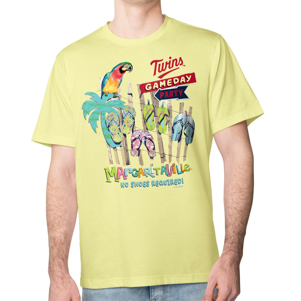 Yellow Minnesota Twins Margaritaville Gameday Party T-Shirt