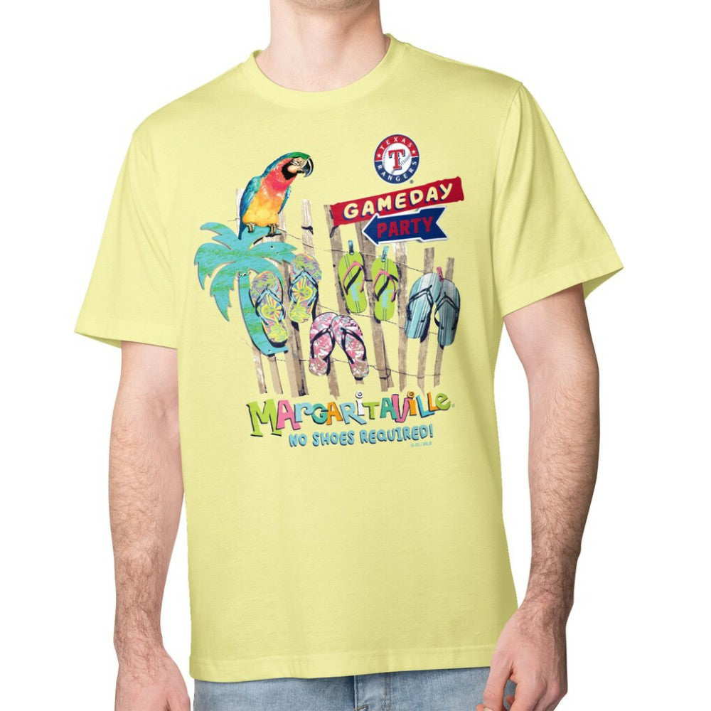 Yellow Texas Rangers Margaritaville Gameday Party T-Shirt