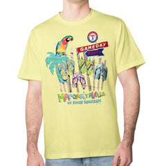 Yellow Texas Rangers Margaritaville Gameday Party T-Shirt
