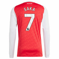 Bukayo Saka Arsenal 2025/26 Home Replica Long Sleeve Player Jersey