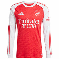 William Saliba Arsenal 2025/26 Home Replica Long Sleeve Player Jersey