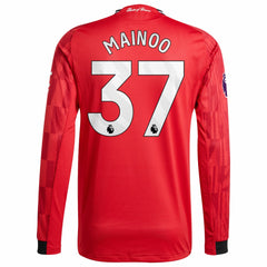 Kobbie Mainoo Manchester United Home 2025/26 Player Long Sleeve Jersey