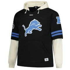 '47 Big & Tall Split Zone Cornerback V-Neck Hoodie - Detroit Lions Hoodies