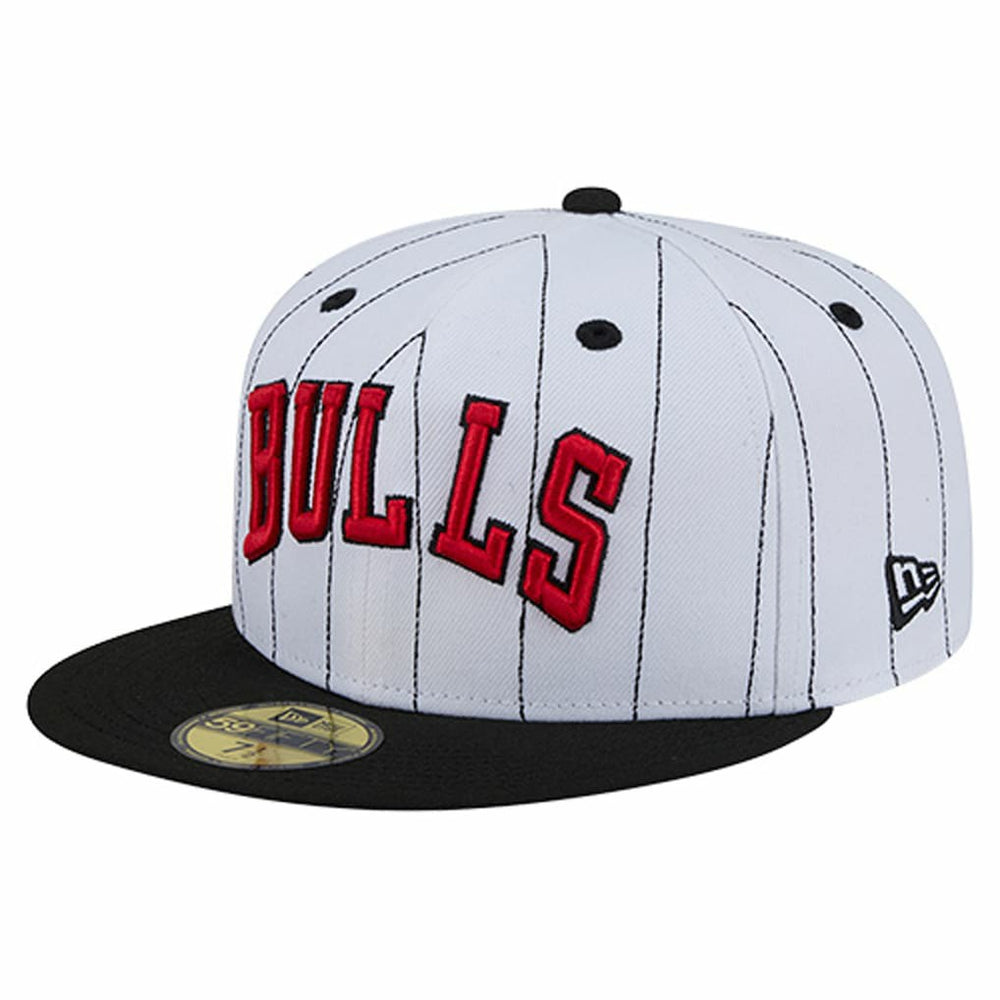 New Era Chicago Bulls Wordmark Pinstripe 59FIFTY Fitted Hat