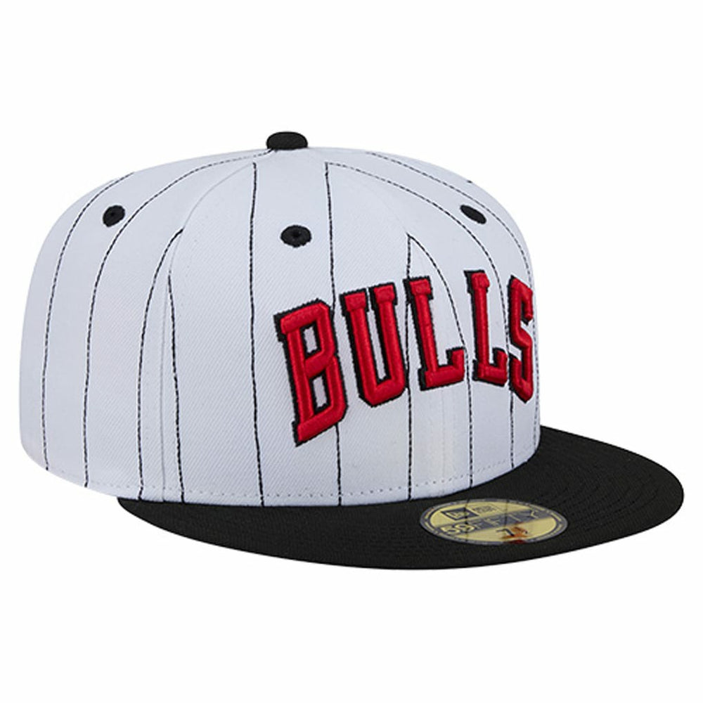 New Era Chicago Bulls Wordmark Pinstripe 59FIFTY Fitted Hat